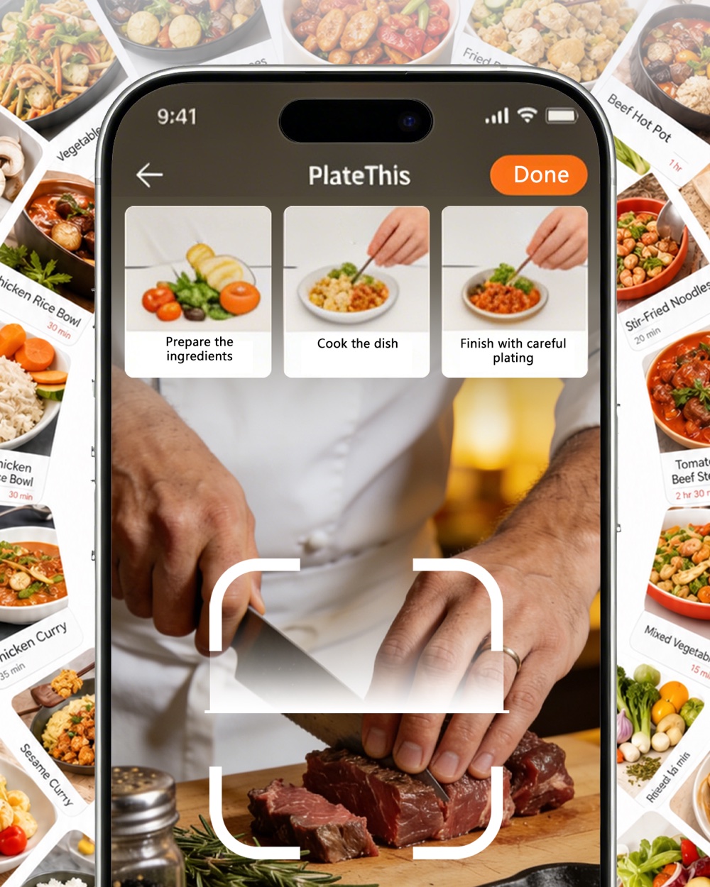 PlateThis guided cooking while preparing food